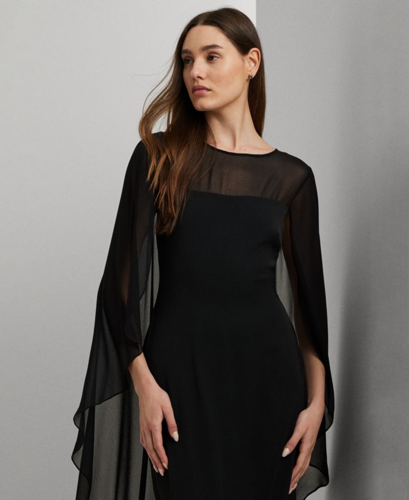 Women's Cape Georgette Gown