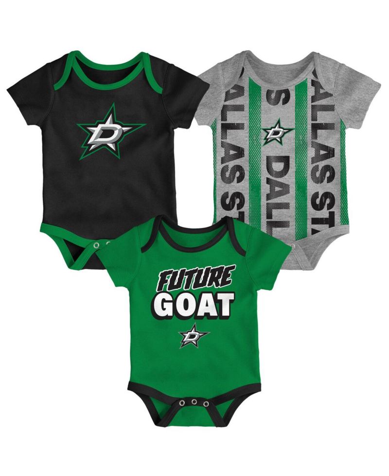 Baby Boys and Girls 3-Pack Dallas Stars Loyal Buddies Bodysuit Set