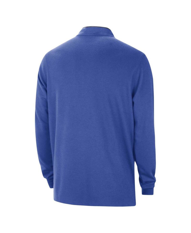 Men's Blue Dallas Mavericks Authentic Performance Half-Zip Jacket