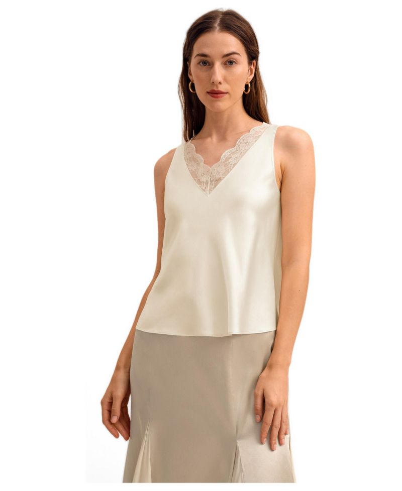 Women's The Armeria Lace Silk Tank