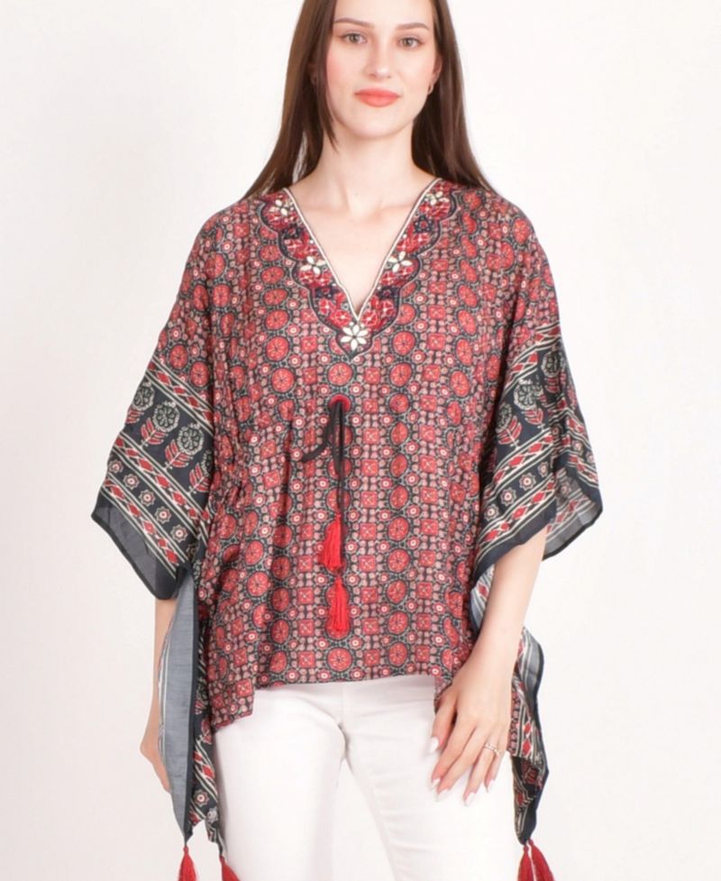 Women's Embroidered Kaftan Top