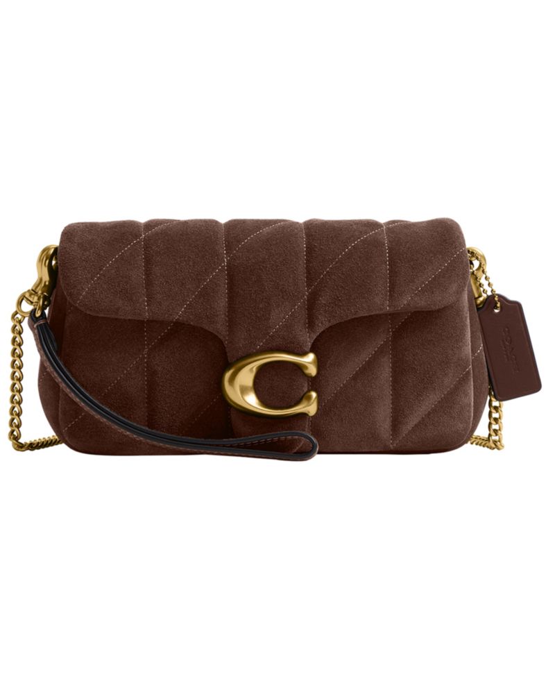 Quilted Tabby Mini Suede Crossbody Bag 19