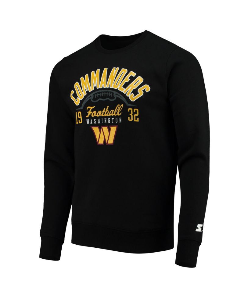 Men's Black Washington Commanders Pullover Sweatshirt