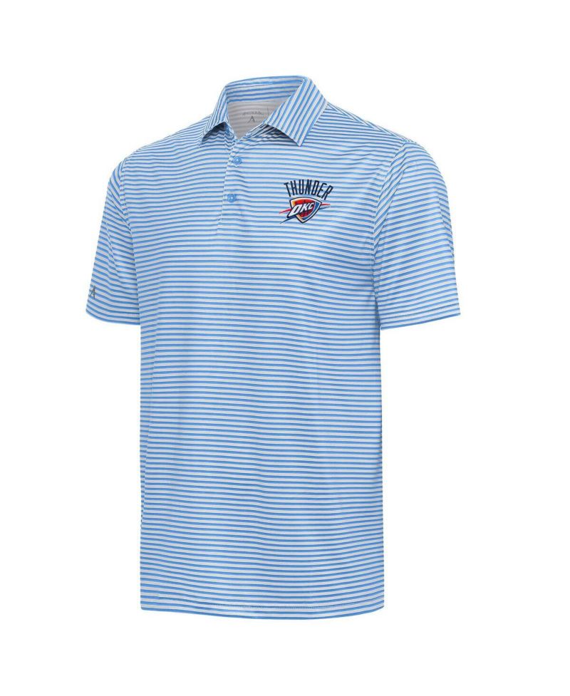 Men's Heather Powder Blue Oklahoma City Thunder Skills Polo Shirt