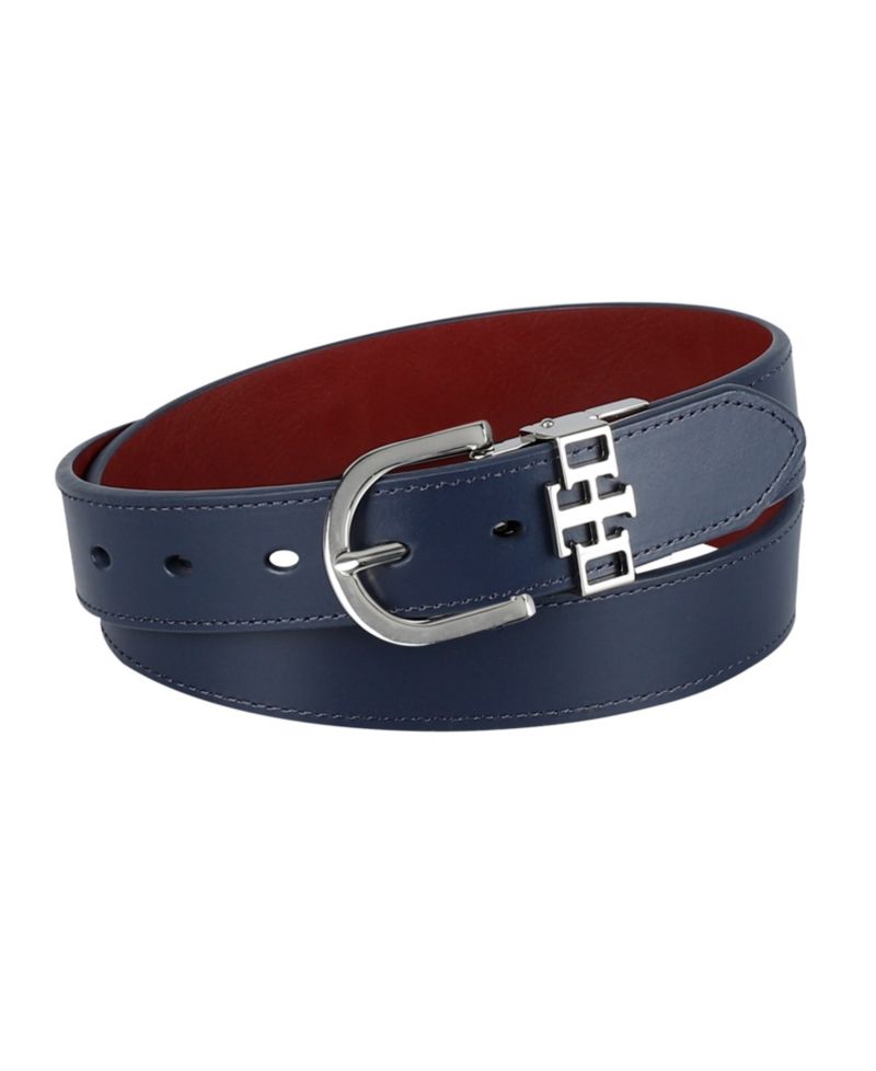 Women's 2-In-1 Reversible TH Monogram Strap Keeper Dress Casual Belt