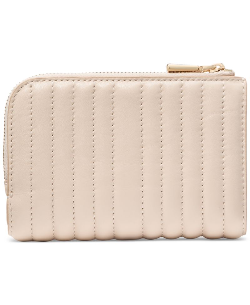 Deco Quilted Leather Compact Wallet
