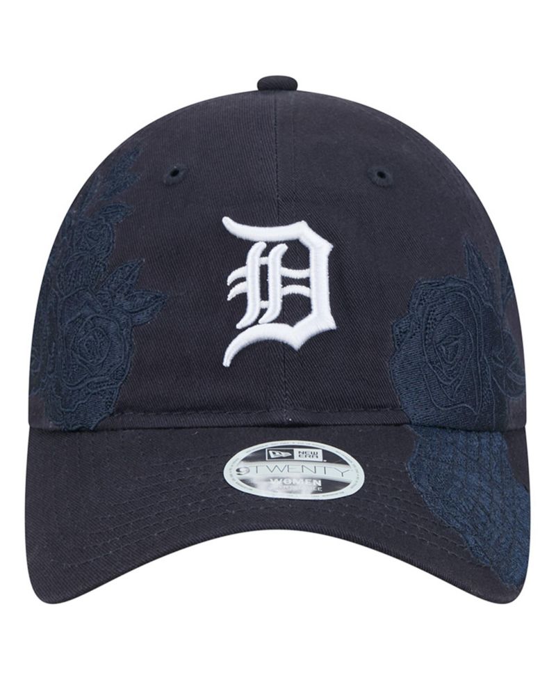 Women's Navy Detroit Tigers Roses 9TWENTY Adjustable Hat
