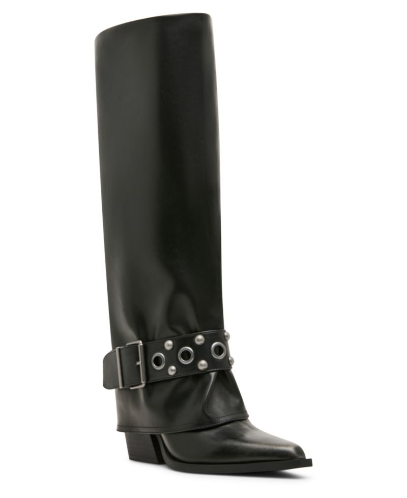 Women's Rodeo Cuffed Studded Tall Cowboy Boots
