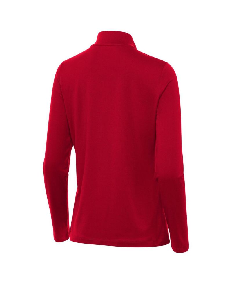 Women's Crimson Indiana Hoosiers Reprocess Quarter-Zip Sweatshirt