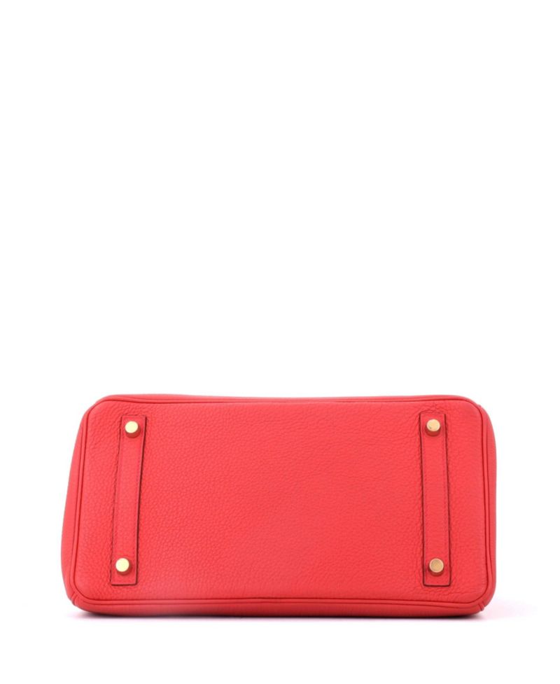 Pre-Owned Hermes Birkin 30 Handbag Red Togo with Gold Hardware