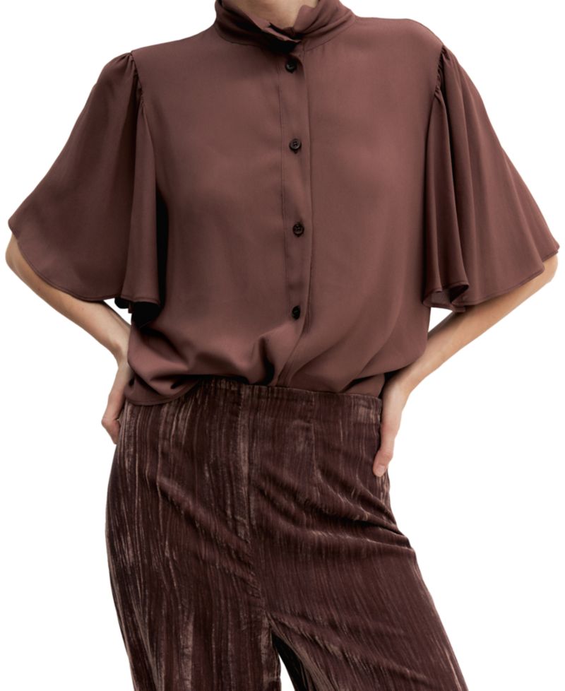 Women's Emmcrisma Crackle Velvet Wide-Leg Pants
