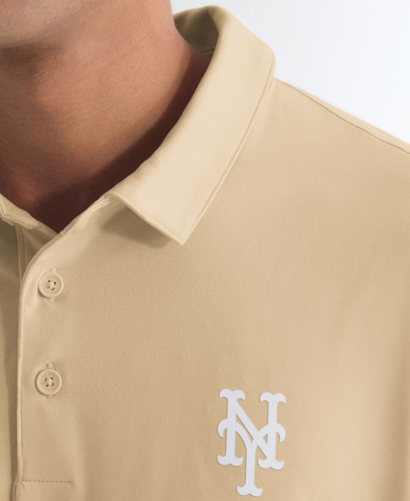 Men's Khaki New York Mets Clutch Polo Shirt