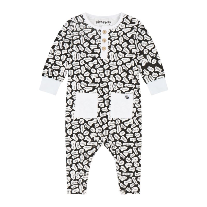 Infant Long Sleeve Button Front Romper