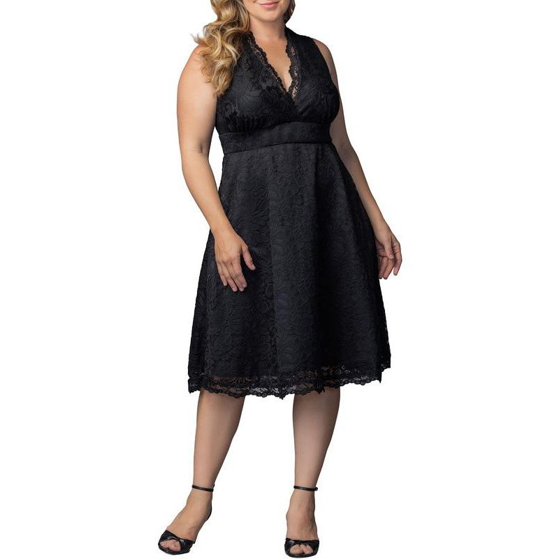 Plus Size Pin Up Boudoir Sleeveless Lace Cocktail Dress