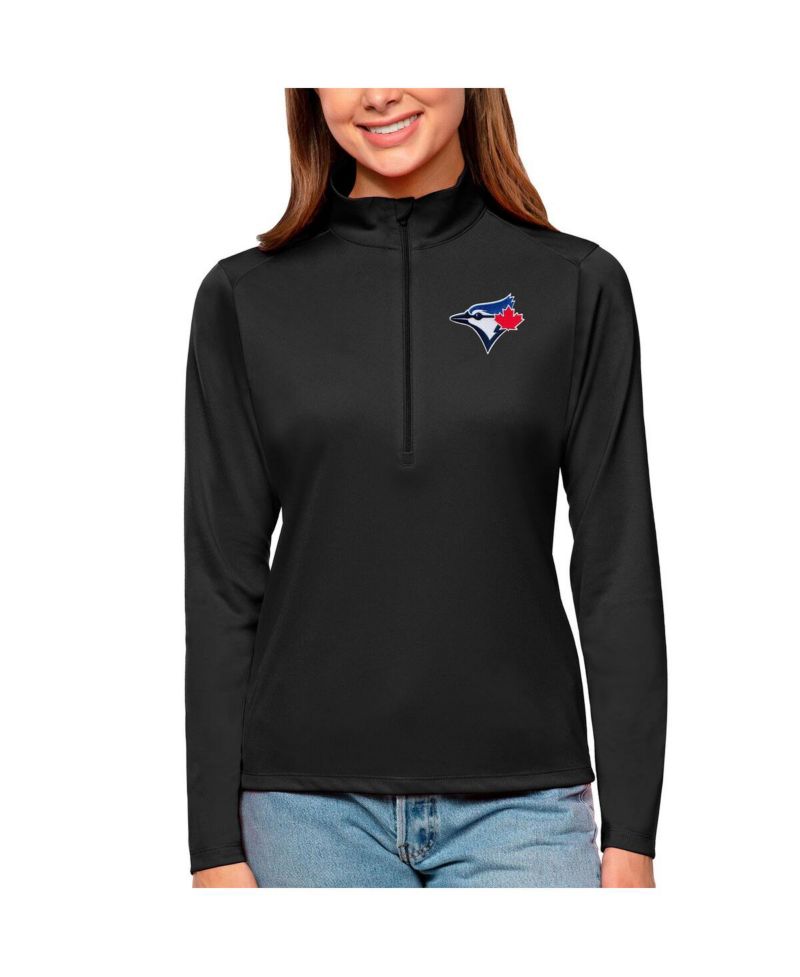 Women's Black Toronto Blue Jays Tribute Quarter-Zip Pullover Top