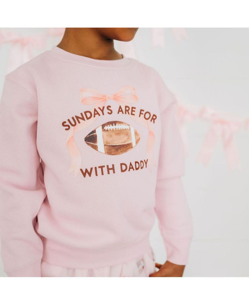 Little Girls Sundays Are For Football Sweatshirt