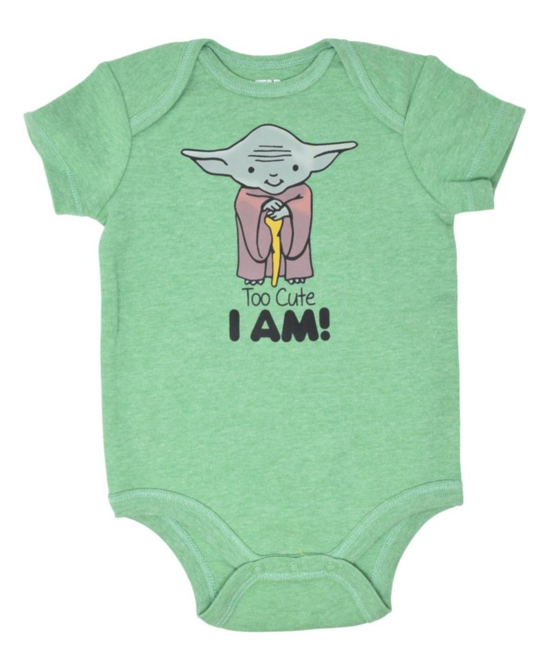 Baby Boys Chewbacca C-3PO R2-D2 Darth Vader Yoda 5 Pack Short Sleeve Bodysuits Newborn to