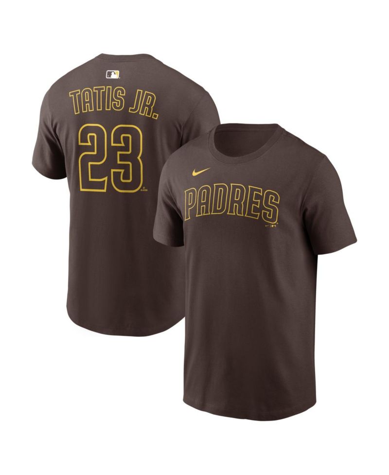 Men's Fernando Tatis Jr. Brown San Diego Padres Home Name & Number T-Shirt