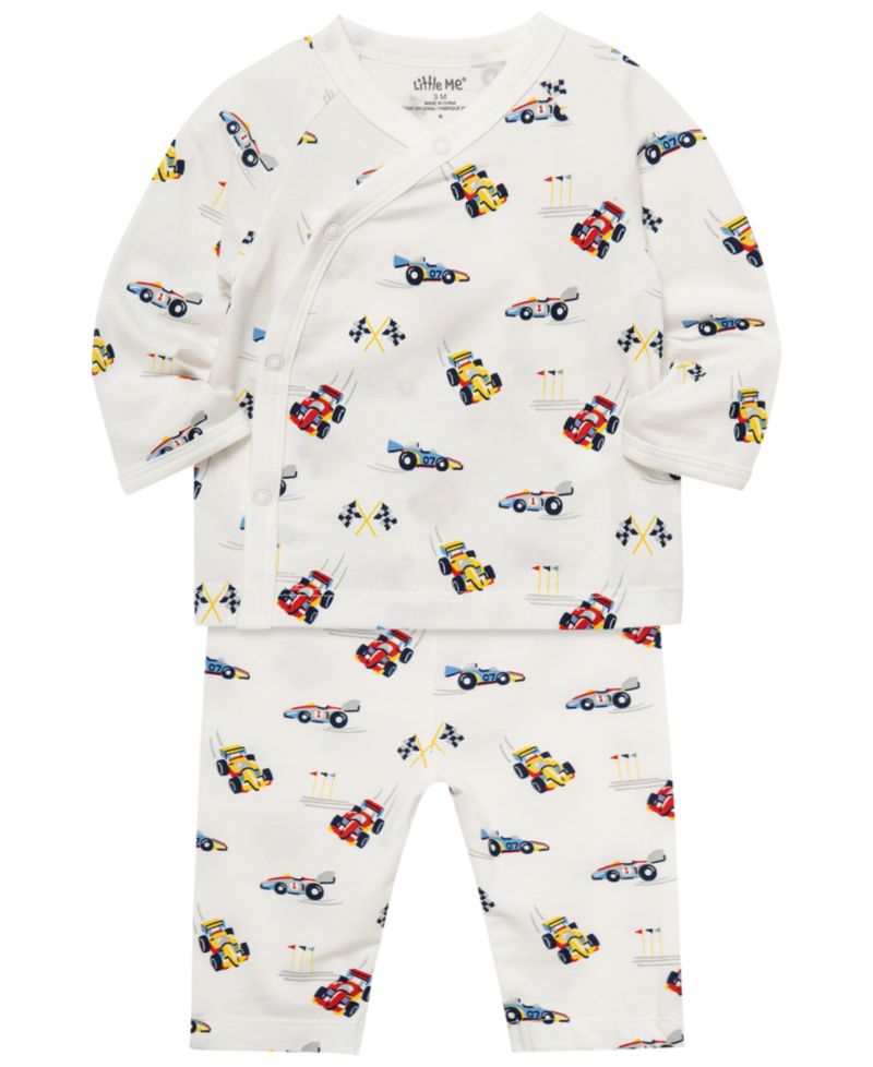 Baby Boys' Grand Prix Long-Sleeve Cardigan and Pants, 2-Piece Set