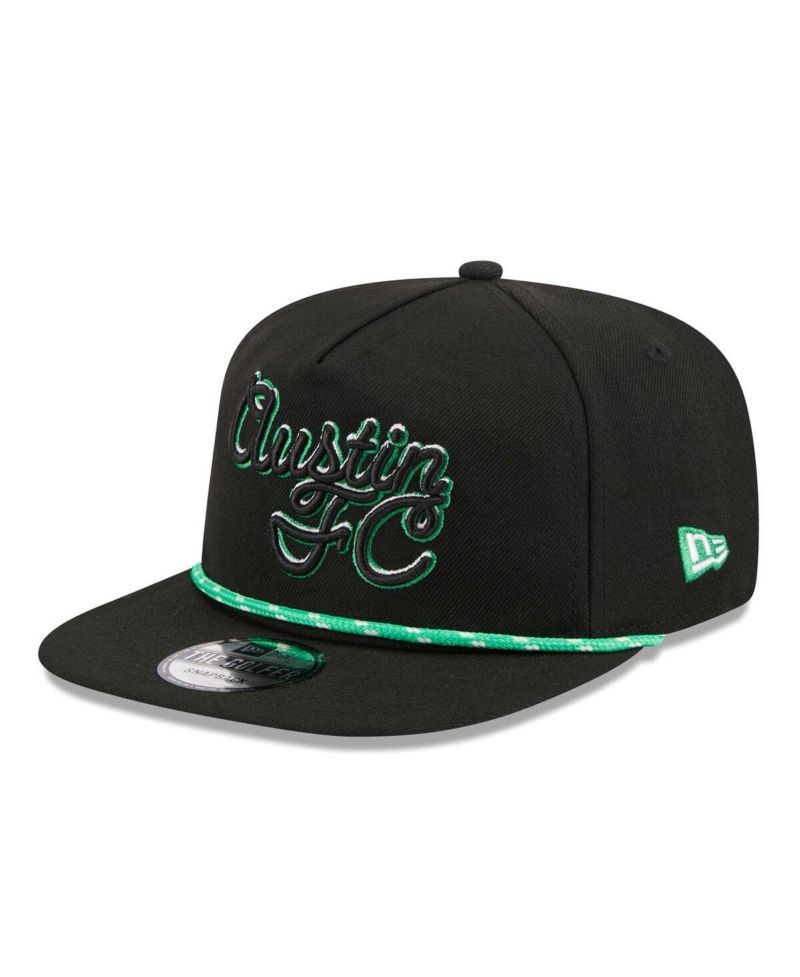 Men's Black Austin FC Script Golfer Adjustable Hat