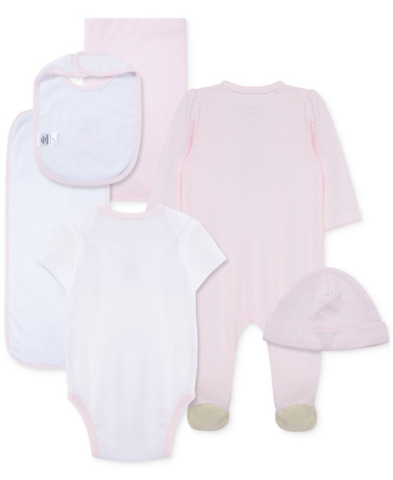Baby Girls Sweet Bear Cotton Gift Box, 6 Piece Set