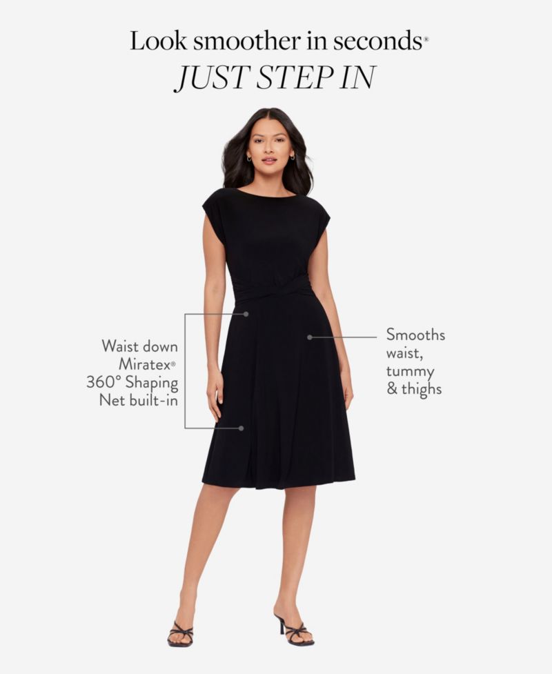 Women's Boat Neck Pull-On Shaping Dress