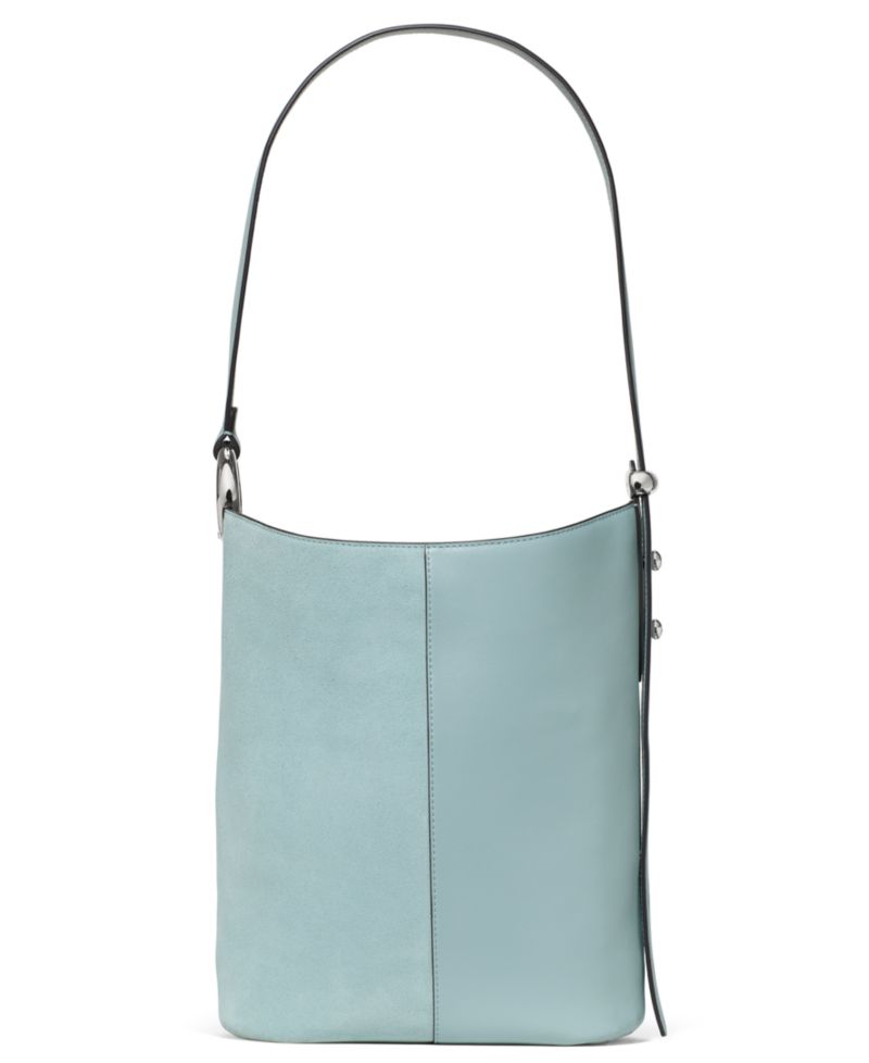 Halo Suede Medium Bucket Handbag