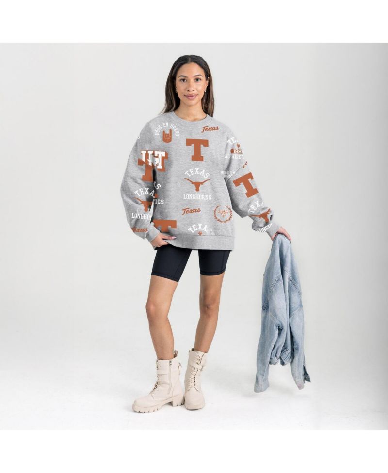 Women's Gray Texas Longhorns Always on Repeat Fleece Sweatshirt