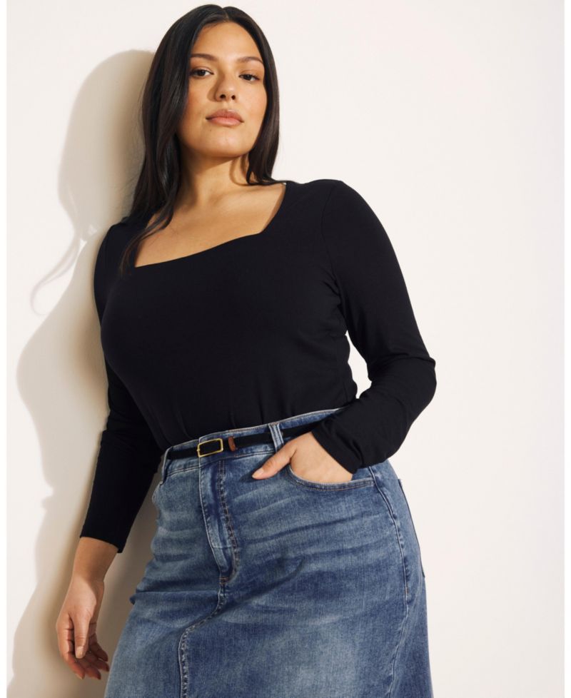 Plus Size Agatha Liquid Jersey Top