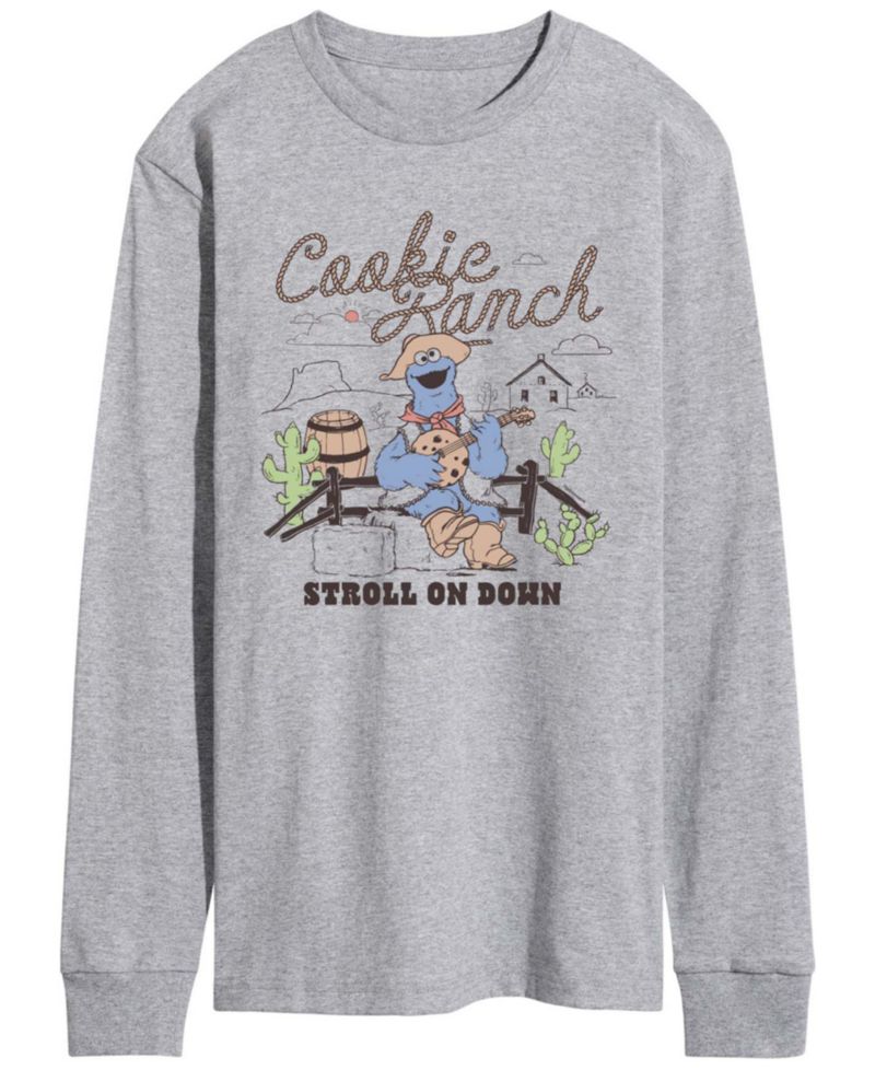Men's Sesame Street Cookie Ranch Long-Sleeve Graphic T-Shirt