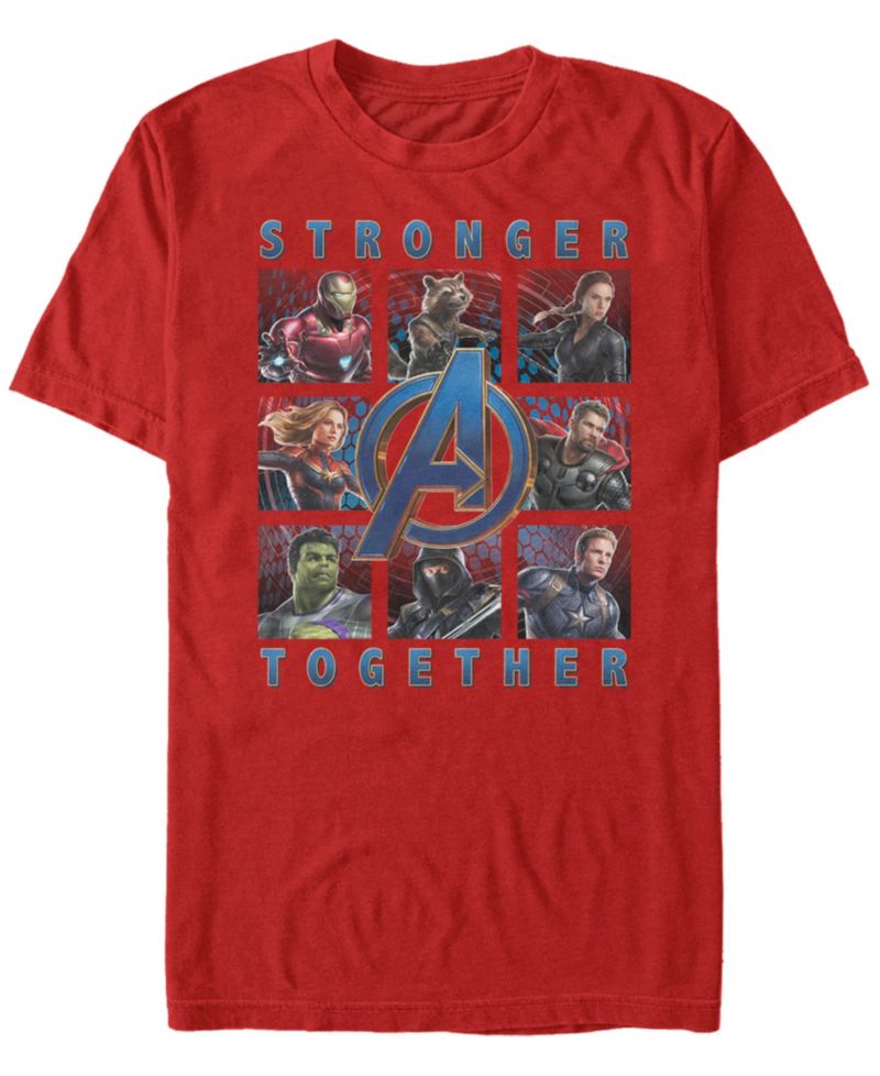 Marvel Men's Avengers Endgame Stronger Together Boxes, Short Sleeve T-shirt