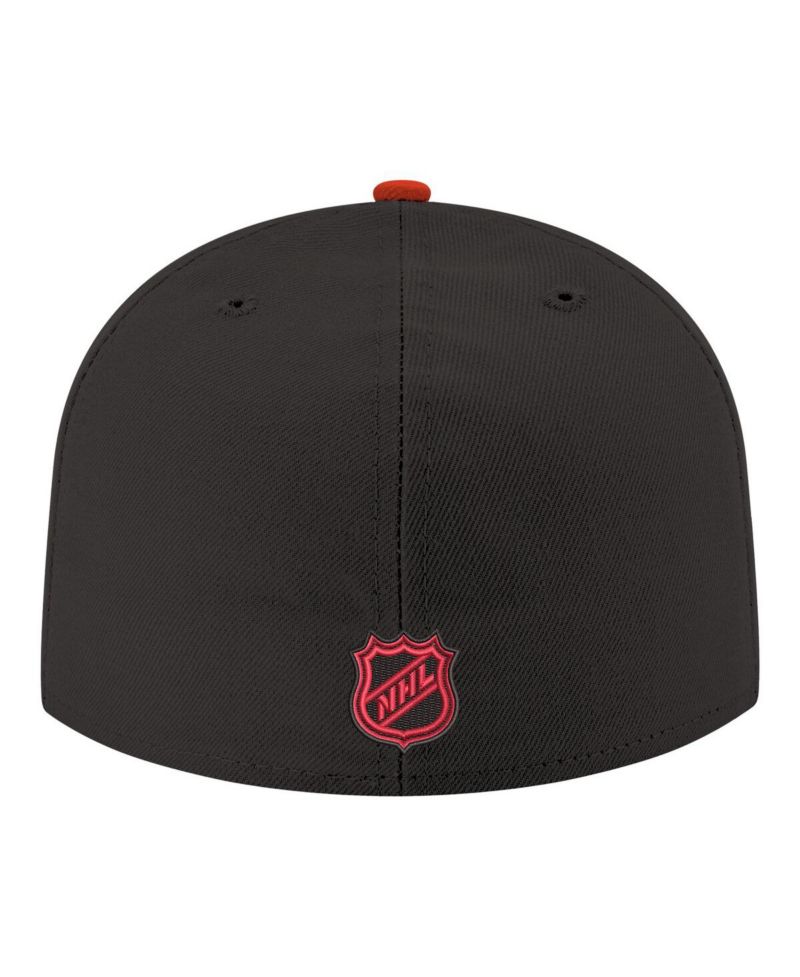 Men's Black Chicago Blackhawks Core Logo Two-Tone 59FIFTY Fitted Hat