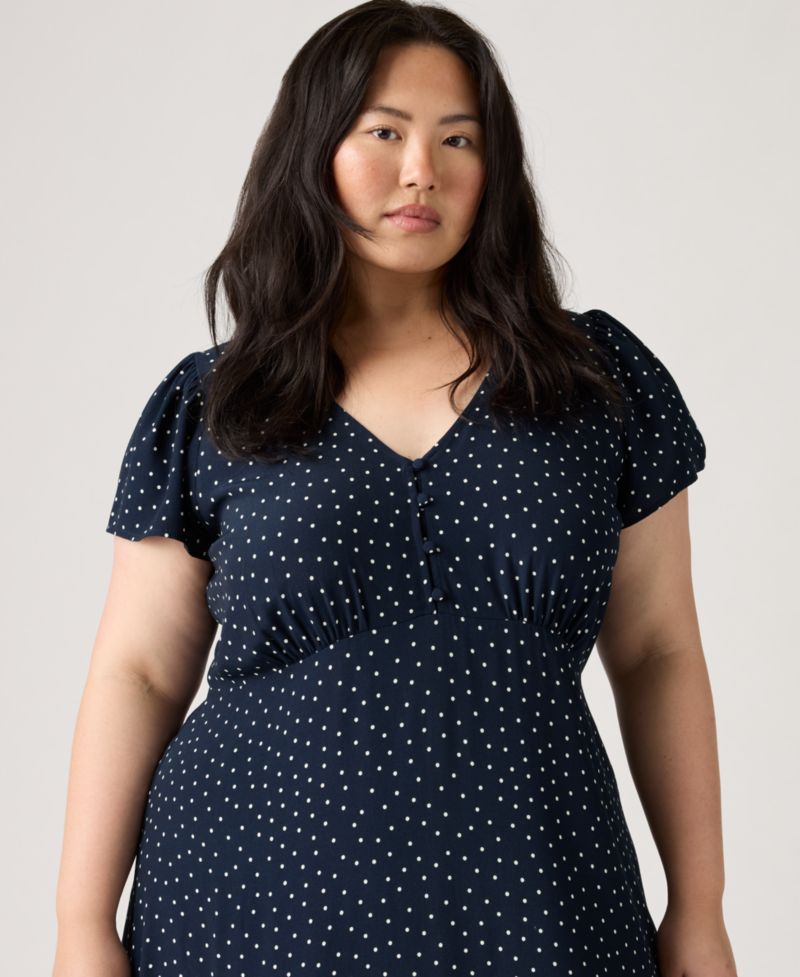 Plus Size Lilith Short-Sleeve Midi Dress