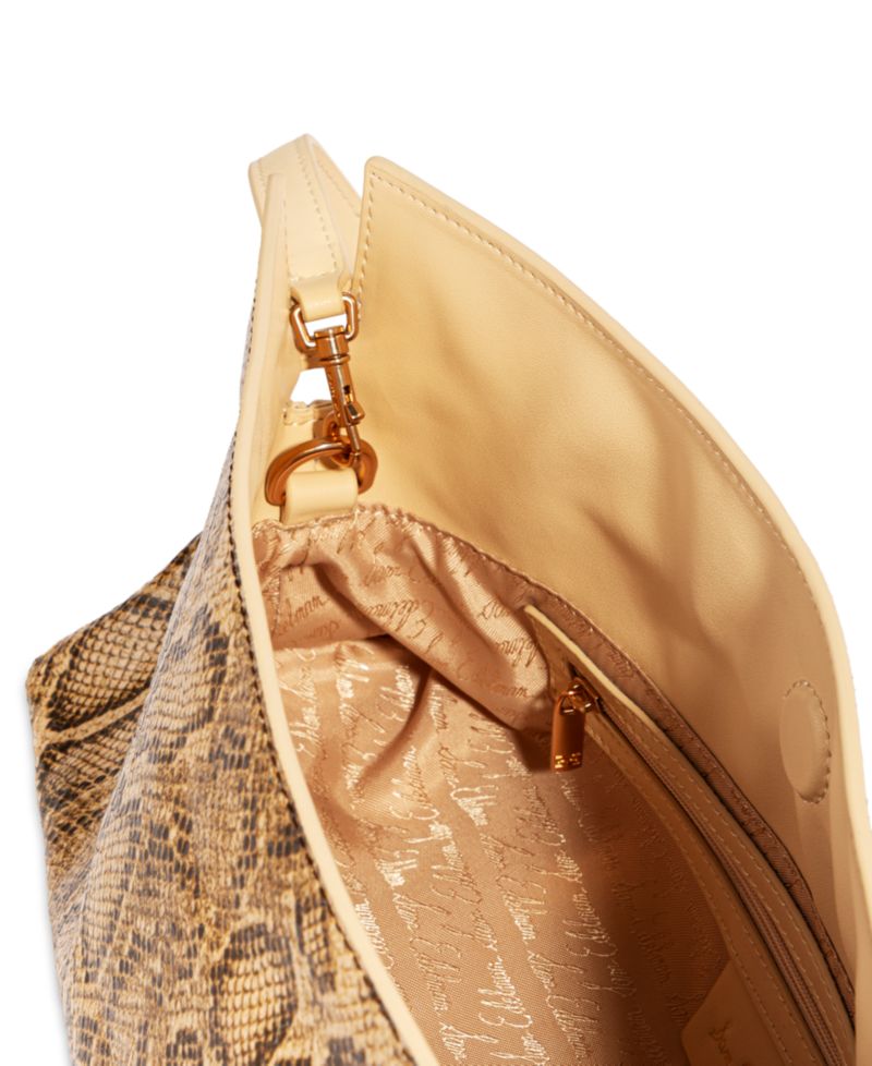 Poppy Oversized Medium Leather Clutch Handbag