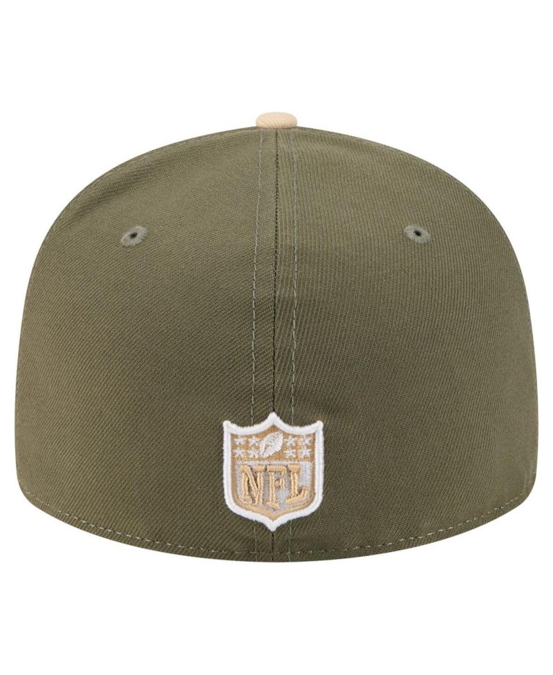Men's Light Beige/Olive Kansas City Chiefs Two-Tone Color Pack Split Panel 59FIFTY Fitted Hat