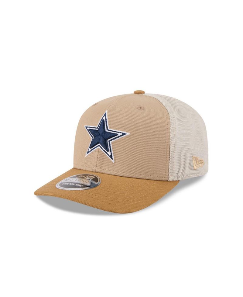 Men's Light Beige Dallas Cowboys Two-Tone Trucker 9SEVENTY Adjustable Hat