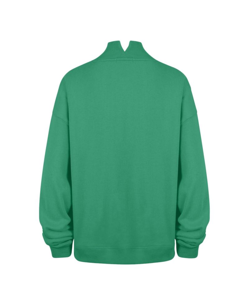 Women's '47 Green Notre Dame Fighting Irish Mock Neck Sweatshirt