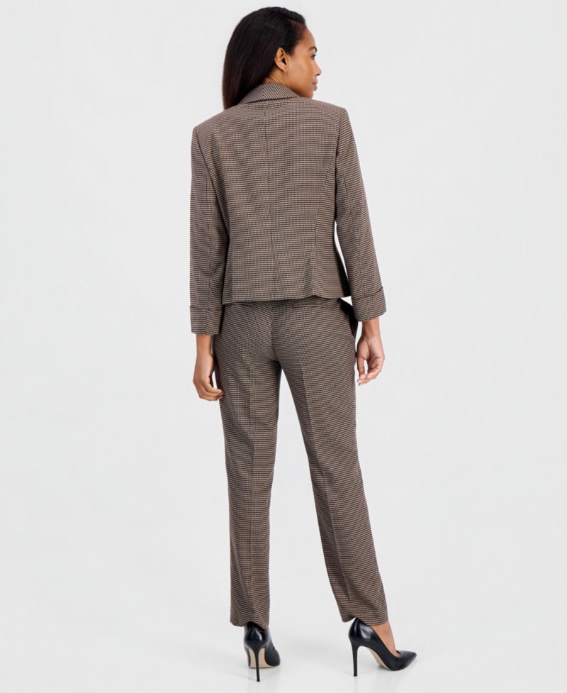 Women's Ava High Rise Slim Houndstooth Belted Pant