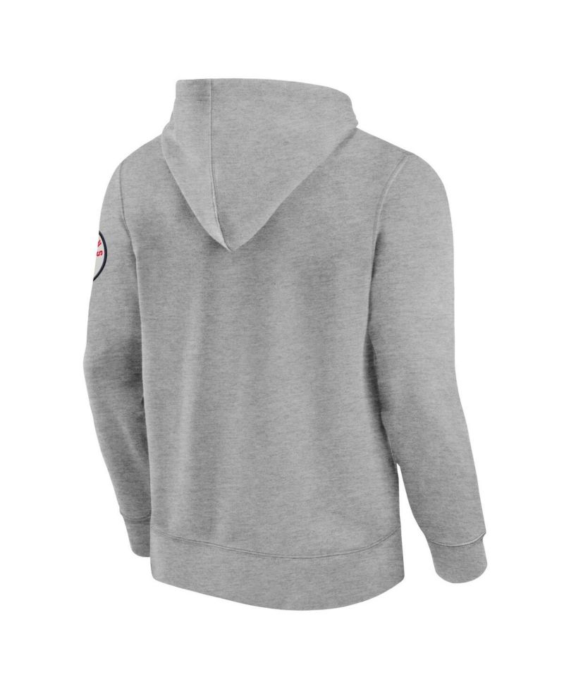 Men's Heather Gray Houston Texans Label Maker Pullover Hoodie