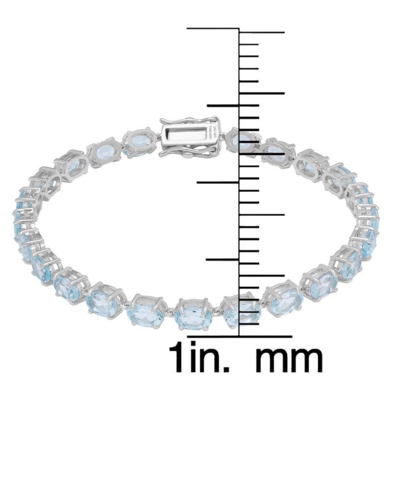 Blue Topaz (13.11 ct. t.w.) Bracelet in Sterling Silver