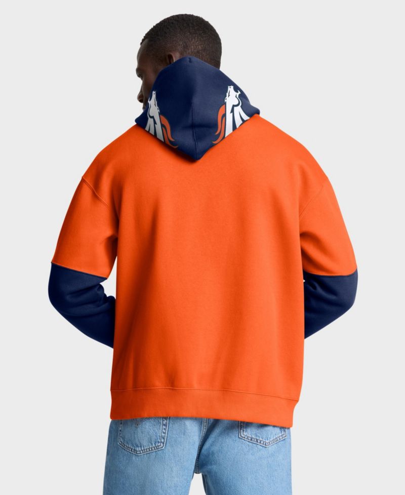 Men's Denver Broncos Relaxed-Fit Fleece Pullover Hoodie