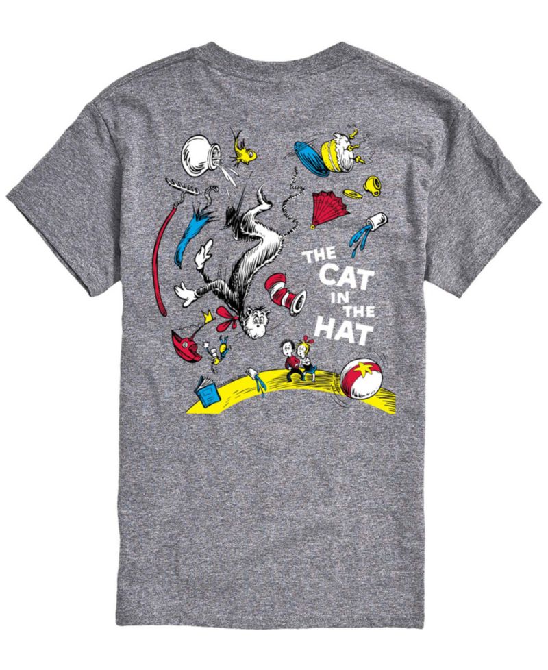 Men's Dr. Seuss Cat In The Hat Illustration Short-Sleeve Graphic T-Shirt