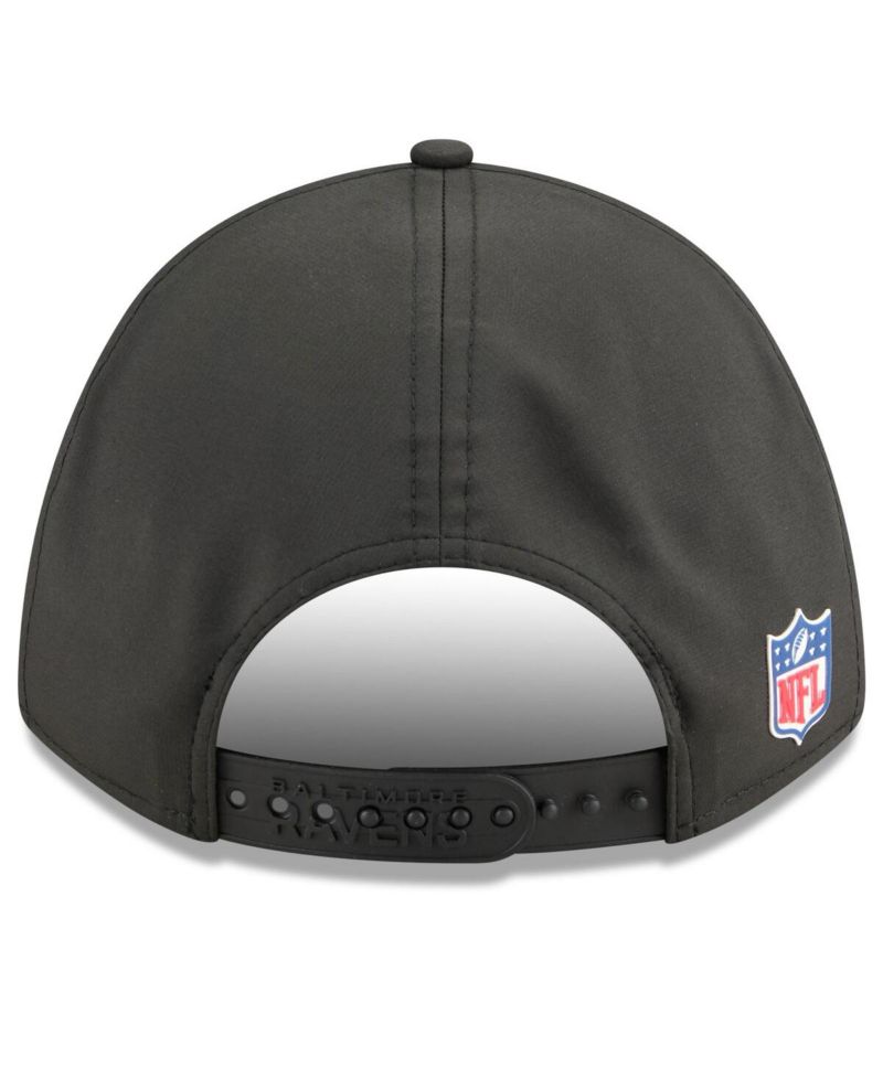 Men's Black Baltimore Ravens 2025 Sideline M-Crown 9FORTY Adjustable Hat