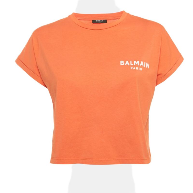 Women's Logo Printed Cotton Knit Crop Top