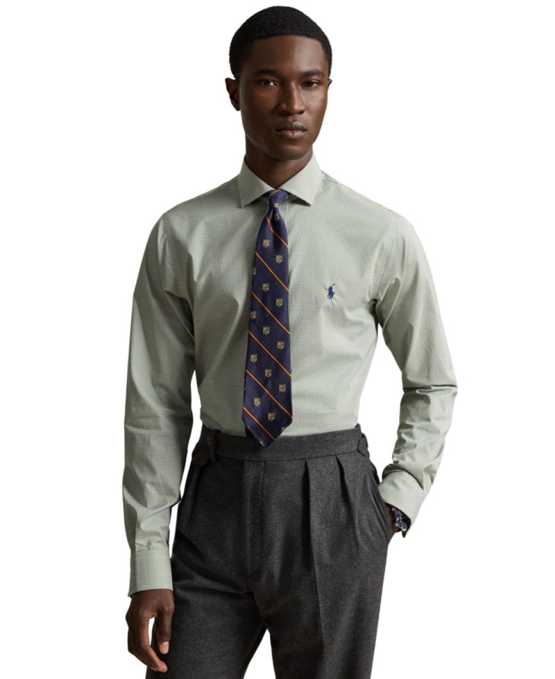 Men's Checked Poplin Dress Shirt