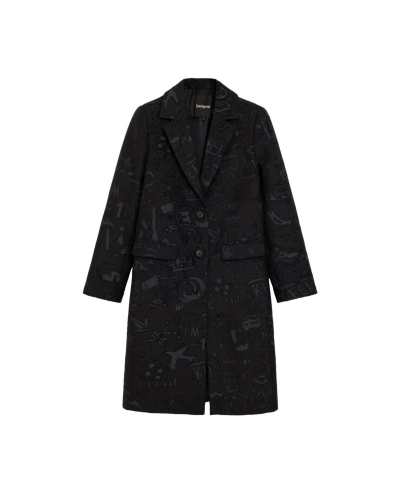 Women's Straight jacquard coat