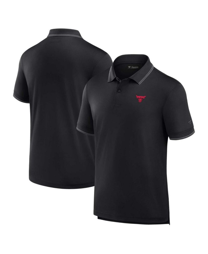 Men's Black Chicago Bulls Front Office Polo