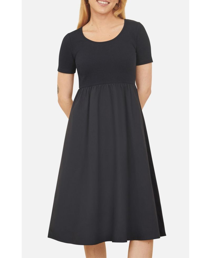 Women's Jersey Top And Cotton Midi Dress