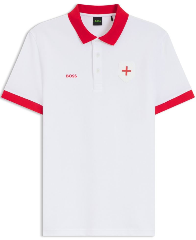 Men's Paddy England Country Flag Trim Polo Shirt