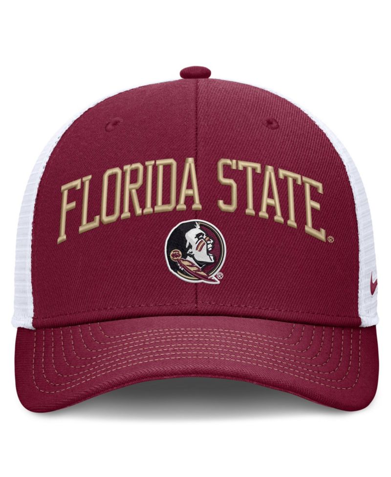 Men's and Women's Garnet/White Florida State Seminoles Primetime Arched Trucker Adjustable Hat